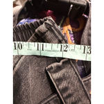 Micas  Black Denim Cargo Utility Suspender Crop Top Vest Women's Size M Photo 4