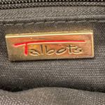 Talbots Woven Brown Leather @ Black Linen Lined Crossbody Bag, size 12x10 Photo 1