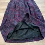 Nordstrom Vintage 100% Wool Purple Floral Lined Pleat Skirt Made in Italy Size 8 Photo 1