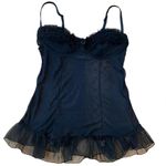 Frederick's of Hollywood Frederick’s of Hollywood Negligee Lingerie Black Ruffle Bra Top Size Medium Photo 0