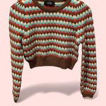 Cider Cute  crochet crop sweater Charlie Brown vintage vibes boho festival Photo 0