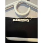 ZARA  BLACK Drape Short Sleeve Long Dress Fit To Body Size small NWOT Photo 1