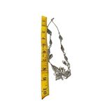 Floral and leaf silver necklace statement piece artwork Photo 6