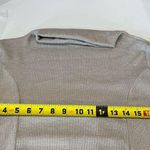 Clara Sun Woo Tan Mock Neck Ribbed Top Long Sleeve Size L Photo 5