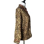 Ralph Lauren  Animal Print‎ Pajama Top Embroidered Crest Logo Leopard Size L Photo 1