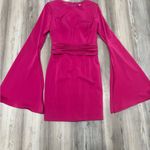 Elegant Pink Cape Sleeve Dress NWT Photo 4
