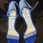 Bruno Magli Blue Stiletto Heels with Ankle Strap (Was The Display) Size 37 Photo 0