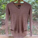Ultra Flirt Tan Waffle Knit Pullover Sweater Size S. NEW Photo 0