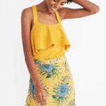 Madewell Silk Side-Button Skirt in Painted Blooms Photo 4