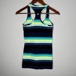 Lululemon cool racerback Navy, yellow white size 4 Photo 5
