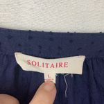 Solitaire womens large eyelet blue embroidered long sleeve shirt johnny floral Photo 1