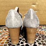 Sundance  Lucette Leather Wingtip Oxford Bootie Metallic Lace Up Silver 37 6.5 Photo 3