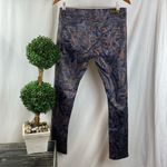 LA Society  Gray Paisley Print Coated Slim Fit Mid Rise Jeans 10 Photo 1
