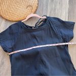 Theory  navy blue raglan lace up back shirt‎ dress Photo 4