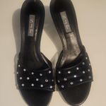 SJP Sarah Jessica Parker Black Rhinestone Embellished Mules Size 39 1/2 Photo 0