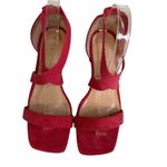 Lisha Shoes Dark Pink Stretch Strappy Square Toe Sandals Low Heel Size 38 US 7.5 Photo 7