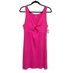 Aerie NWT Twist Front Cutout Ribbed Dress in Neon Pink - Size L Photo 1