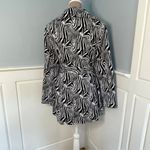 Doncaster Trench Coat Belted Abstract Print Black & White Size 12 Photo 5