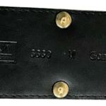 WCM New York Leather Belt Metal Chain Gold & Black Metallic Women's Wrap Photo 6