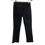 Driftwood Amelia Straight Crop 26 Black Jeans Denim Studded Womens Raw Hem Split Photo 1