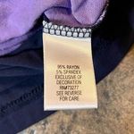 Croft & Barrow Women’s 2X 2 in 1 Cardigan Set Navy Cardigan Purple Undershirt Photo 9