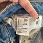 American Eagle distressed denim hi rise mini skirt size 0 92% cotton Photo 3