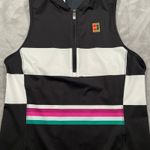 Nike  Court Top Small Black Power Slam Tank Colorblock Tennis Activewear Sport Photo 6