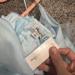 Boutique Blue Layered Tulle Dress Photo 3