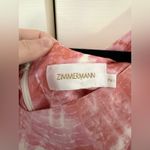 Zimmermann  Winsome Cinch Dress Pink White Tie-Dye Long Sleeve Dress US Size 8 Photo 5