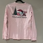 Vineyard Vines  Pink Christmas Whale Print Long Sleeve Top Photo 1
