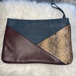 ZARA Large Multicolored Clutch with Zipper and Pockets Photo 1