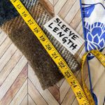 Natural Reflections  Brown Plaid Hooded Cardigan Longline Open Front Lg Cozy Photo 6