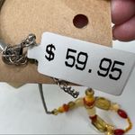 Ballet Jewelry Beaded Necklace Yellow Red Multi 24” NWT Multiple Photo 4