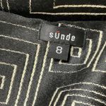 NWT Sünde Long Jacket Black & White Geometric Swirl Shapes Designer Upscale sz8 Size 8 Photo 2