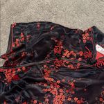 Lian Lin Black/Red Floral Satin Jacquard Chinese Dress SIZE L Red Size L Photo 2