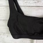 Madewell Ribbed Square Neck Bikini Top Black Size Small Photo 2