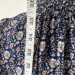 Code x Mode Code x Mode Smocked Mock Neck Sleeveless Midi Dress M Blue Floral Lined Photo 3