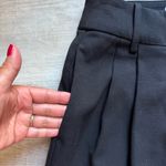 Oak + Fort Wide Leg High Rise Front Pleated Black Trousers Size 4 Photo 5