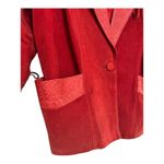 Vintage 1980s Avanti Red Suede Western Fringe Frontier Leather Coat medium Photo 6