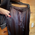 House of Harlow 1960 Black Satin Pajama Set size Medium Photo 2