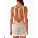 Peppermayo  - Miracle Beaded Crocket ackless Mini Dress in Ivory Cream Photo 6