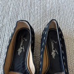 Vintage Ramon Tenza Black White Suede Leather Floral Ballet Flat Dress Shoes 6 Photo 2