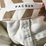 PacSun  Low Rise Straight Leg Jeans Chevron Print Brown Split Hem Women’s Size 24 Photo 10