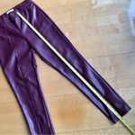 Sofia Vergara Rosa Jeggings, Zip Ankle, Burgundy, Vegan Faux Leather, Size 2 Red Photo 11