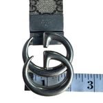 Gucci Marmont Belt Beige GG Supreme Canvas Black Leather Waist 35 - 39 Size 37 Photo 14