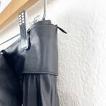 Flying Tomato  Women's Black Faux Leather Belted Pleated Maxi Skirt Size Large Photo 4