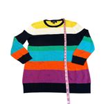 CHAPS  colorful striped sweater with cropped sleeves Photo 1