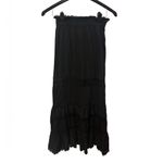 NWT MARIA CHER Coral Maxi Skirt BLACK Size Medium Photo 2