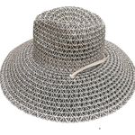 Open Edit  Structured Straw Sun Hat  Wide Brim Geometric Weave Photo 3