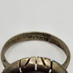 Vintage Mexico Silver Tone Mother Of Pearl Ring (7) Photo 6